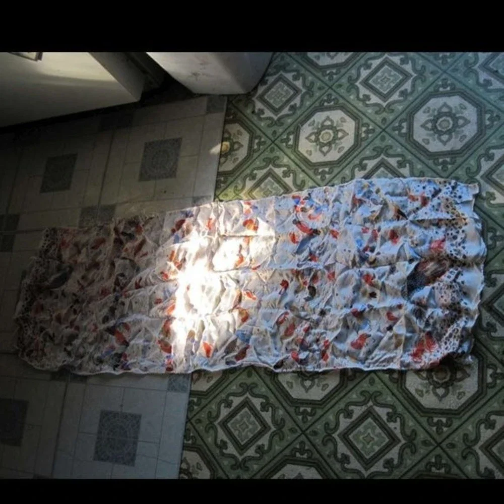 Echo 100% Silk ? Pheasant Birds Harvest Colors Themed Scarf Shawl Handkerchief - Picture 12 of 12